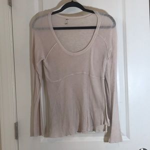 Free people, light pink/cream top